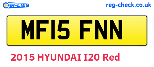 MF15FNN are the vehicle registration plates.