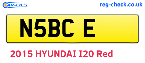 N5BCE are the vehicle registration plates.