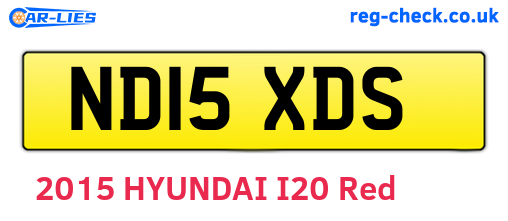 ND15XDS are the vehicle registration plates.