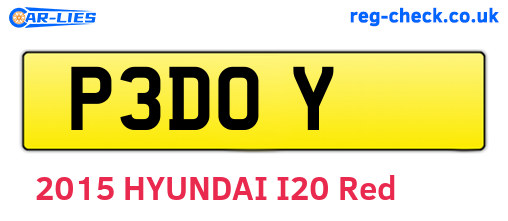 P3DOY are the vehicle registration plates.