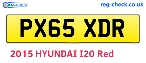 PX65XDR are the vehicle registration plates.