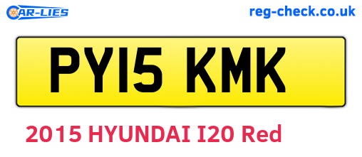PY15KMK are the vehicle registration plates.
