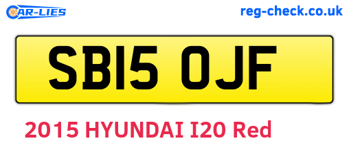 SB15OJF are the vehicle registration plates.