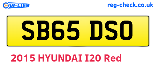 SB65DSO are the vehicle registration plates.