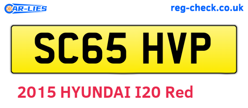 SC65HVP are the vehicle registration plates.