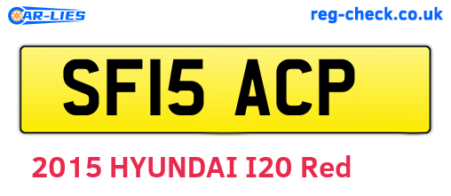 SF15ACP are the vehicle registration plates.