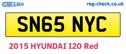 SN65NYC are the vehicle registration plates.