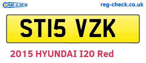 ST15VZK are the vehicle registration plates.