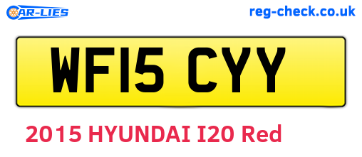 WF15CYY are the vehicle registration plates.