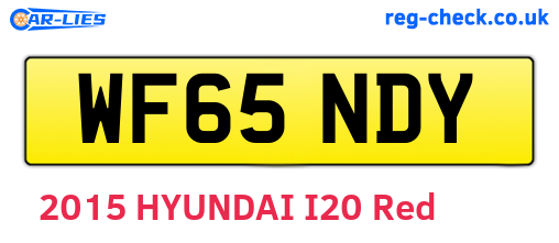 WF65NDY are the vehicle registration plates.