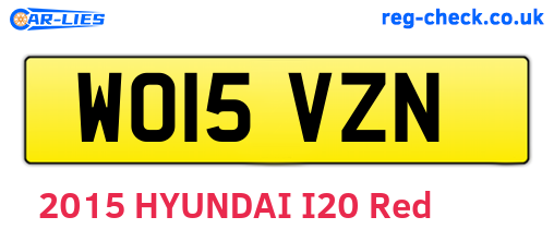 WO15VZN are the vehicle registration plates.