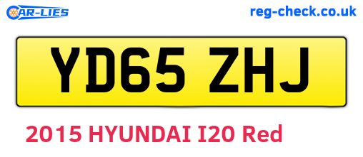 YD65ZHJ are the vehicle registration plates.