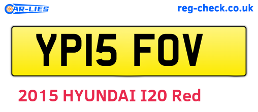 YP15FOV are the vehicle registration plates.