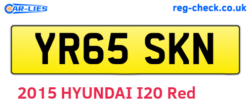 YR65SKN are the vehicle registration plates.
