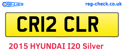 CR12CLR are the vehicle registration plates.