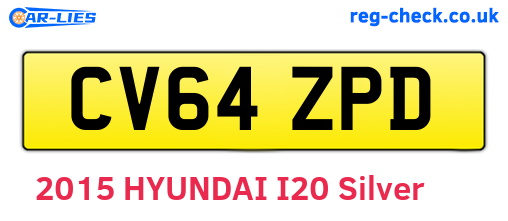 CV64ZPD are the vehicle registration plates.