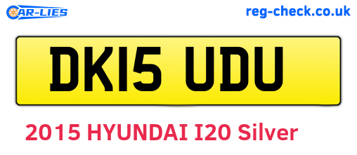 DK15UDU are the vehicle registration plates.