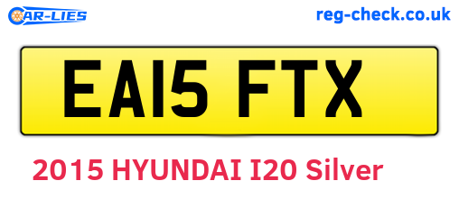 EA15FTX are the vehicle registration plates.