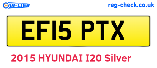 EF15PTX are the vehicle registration plates.