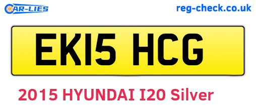 EK15HCG are the vehicle registration plates.