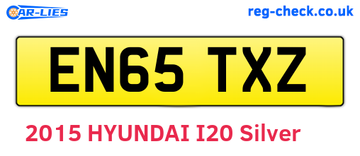 EN65TXZ are the vehicle registration plates.