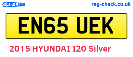EN65UEK are the vehicle registration plates.