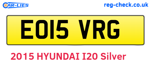 EO15VRG are the vehicle registration plates.
