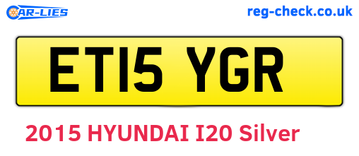 ET15YGR are the vehicle registration plates.