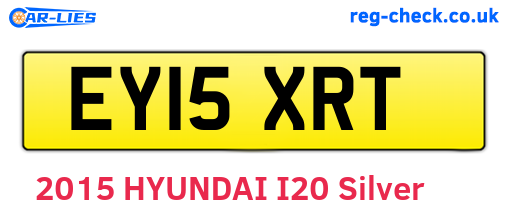 EY15XRT are the vehicle registration plates.