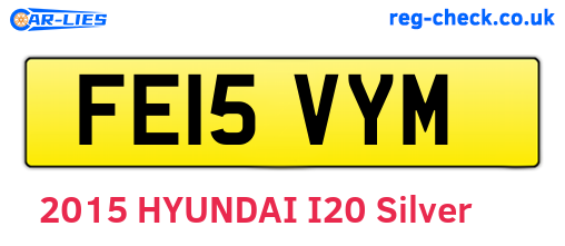 FE15VYM are the vehicle registration plates.