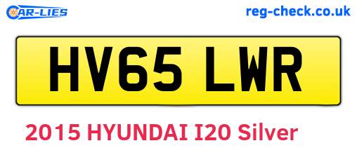 HV65LWR are the vehicle registration plates.