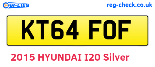 KT64FOF are the vehicle registration plates.