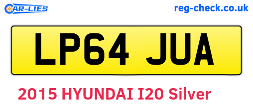 LP64JUA are the vehicle registration plates.
