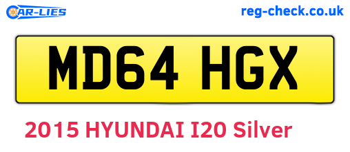 MD64HGX are the vehicle registration plates.
