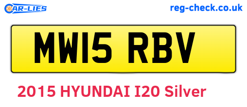 MW15RBV are the vehicle registration plates.