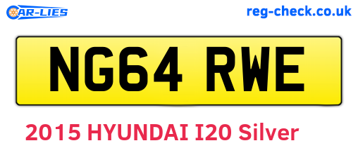 NG64RWE are the vehicle registration plates.