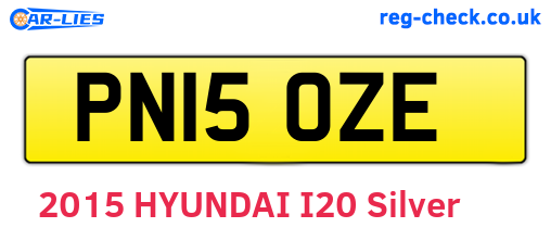 PN15OZE are the vehicle registration plates.