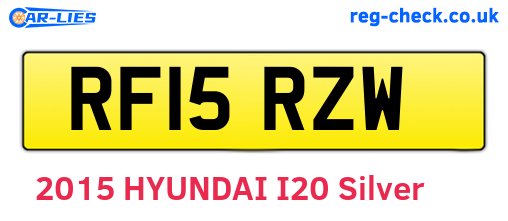 RF15RZW are the vehicle registration plates.
