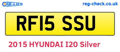 RF15SSU are the vehicle registration plates.