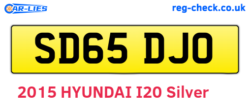 SD65DJO are the vehicle registration plates.