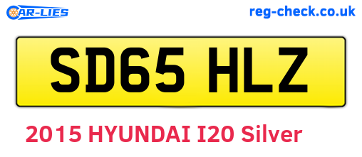 SD65HLZ are the vehicle registration plates.