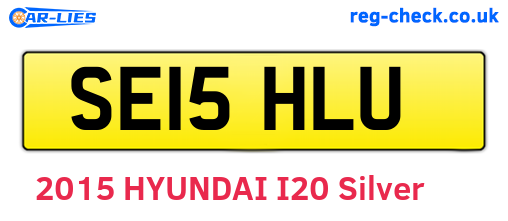 SE15HLU are the vehicle registration plates.