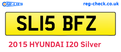 SL15BFZ are the vehicle registration plates.