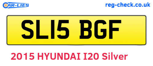 SL15BGF are the vehicle registration plates.
