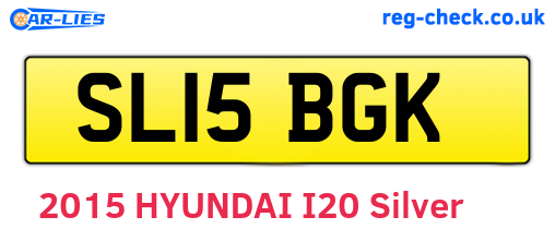 SL15BGK are the vehicle registration plates.