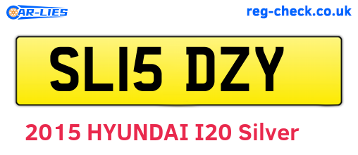 SL15DZY are the vehicle registration plates.