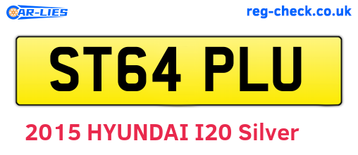 ST64PLU are the vehicle registration plates.