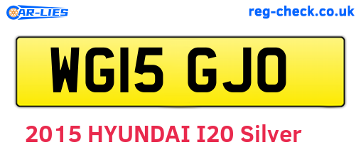 WG15GJO are the vehicle registration plates.