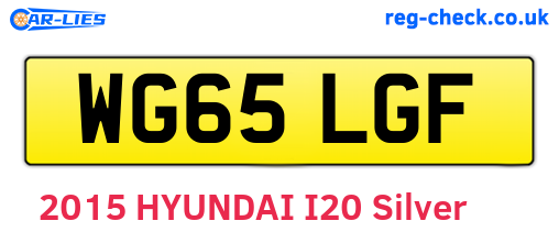 WG65LGF are the vehicle registration plates.
