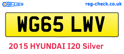 WG65LWV are the vehicle registration plates.